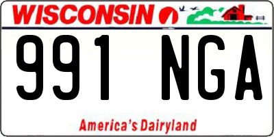 WI license plate 991NGA
