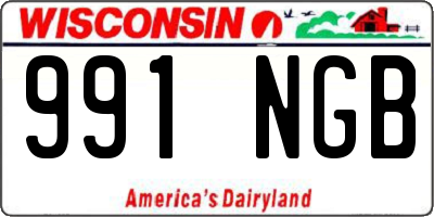 WI license plate 991NGB