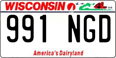 WI license plate 991NGD