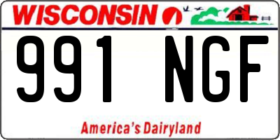 WI license plate 991NGF