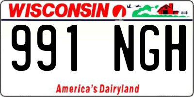 WI license plate 991NGH