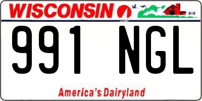 WI license plate 991NGL