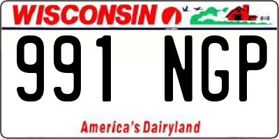 WI license plate 991NGP