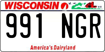 WI license plate 991NGR