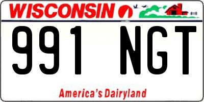 WI license plate 991NGT