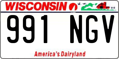 WI license plate 991NGV