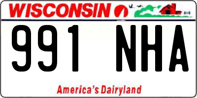 WI license plate 991NHA