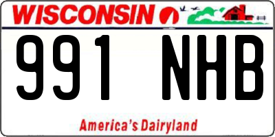 WI license plate 991NHB