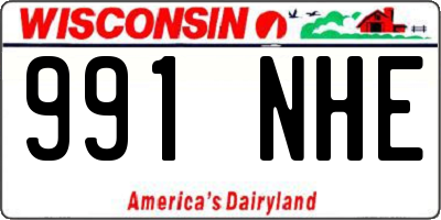 WI license plate 991NHE