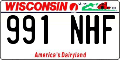 WI license plate 991NHF