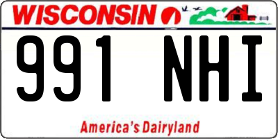WI license plate 991NHI