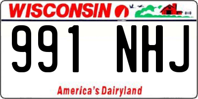 WI license plate 991NHJ