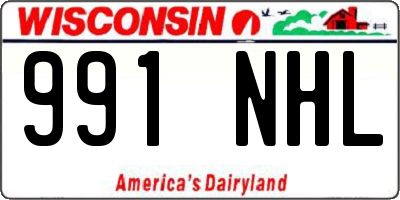 WI license plate 991NHL