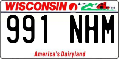 WI license plate 991NHM
