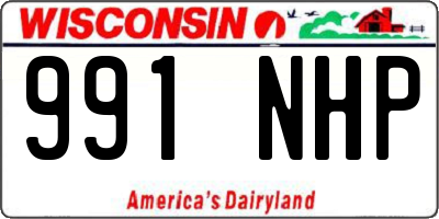 WI license plate 991NHP