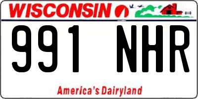WI license plate 991NHR