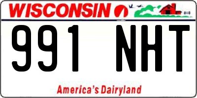WI license plate 991NHT