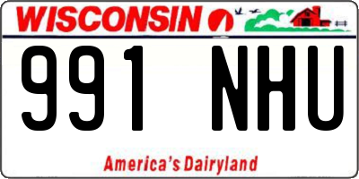 WI license plate 991NHU