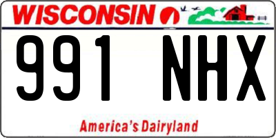 WI license plate 991NHX