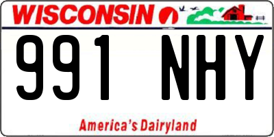 WI license plate 991NHY