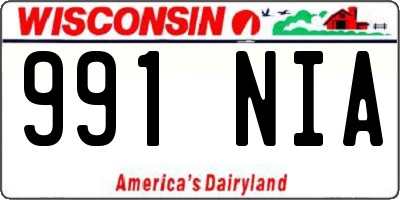 WI license plate 991NIA
