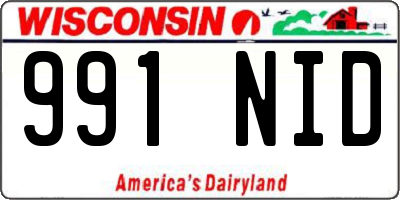 WI license plate 991NID
