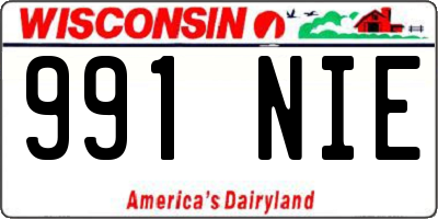 WI license plate 991NIE