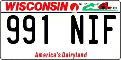 WI license plate 991NIF