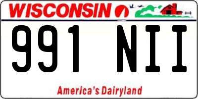 WI license plate 991NII