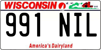 WI license plate 991NIL
