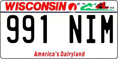 WI license plate 991NIM