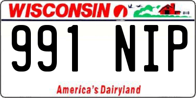 WI license plate 991NIP