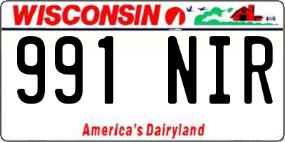 WI license plate 991NIR