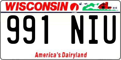 WI license plate 991NIU