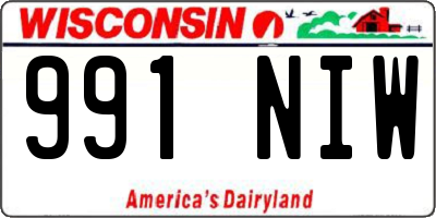 WI license plate 991NIW