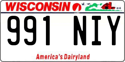 WI license plate 991NIY
