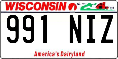 WI license plate 991NIZ