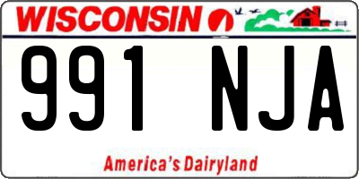 WI license plate 991NJA