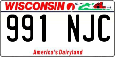WI license plate 991NJC