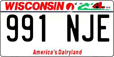 WI license plate 991NJE