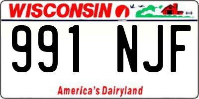 WI license plate 991NJF