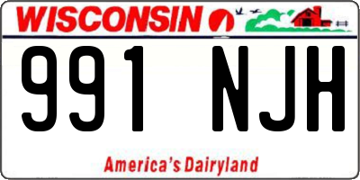 WI license plate 991NJH