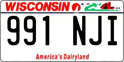WI license plate 991NJI