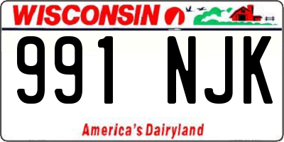 WI license plate 991NJK