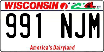 WI license plate 991NJM