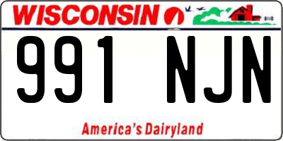 WI license plate 991NJN
