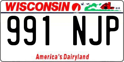 WI license plate 991NJP