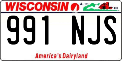 WI license plate 991NJS