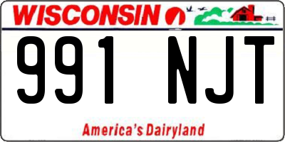WI license plate 991NJT