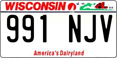 WI license plate 991NJV